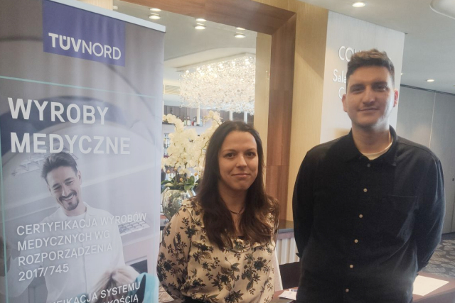 Izabela Chodara and Maciej Dubowik at TUV Nord Conference